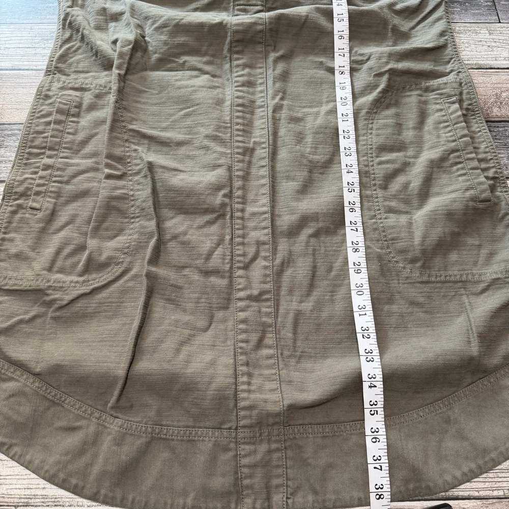 Duluth Trading Canvas Shirt Dress Women’s L Green Heavyweight 100% Cotton - Picture 2 of 8